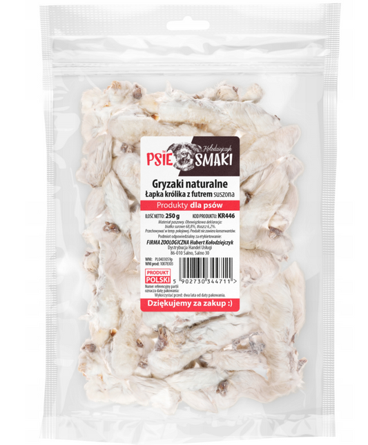 12x Natural Rabbit Paw Feet with Fur for Dogs (250g) – Hypoallergenic Chew Treats (Copy) Vesta Market