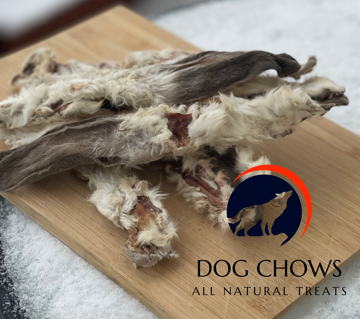 Rabbit Ears Hair on 10 pieces 50 grams, all natural dog treat chews for dogs - Vesta Market