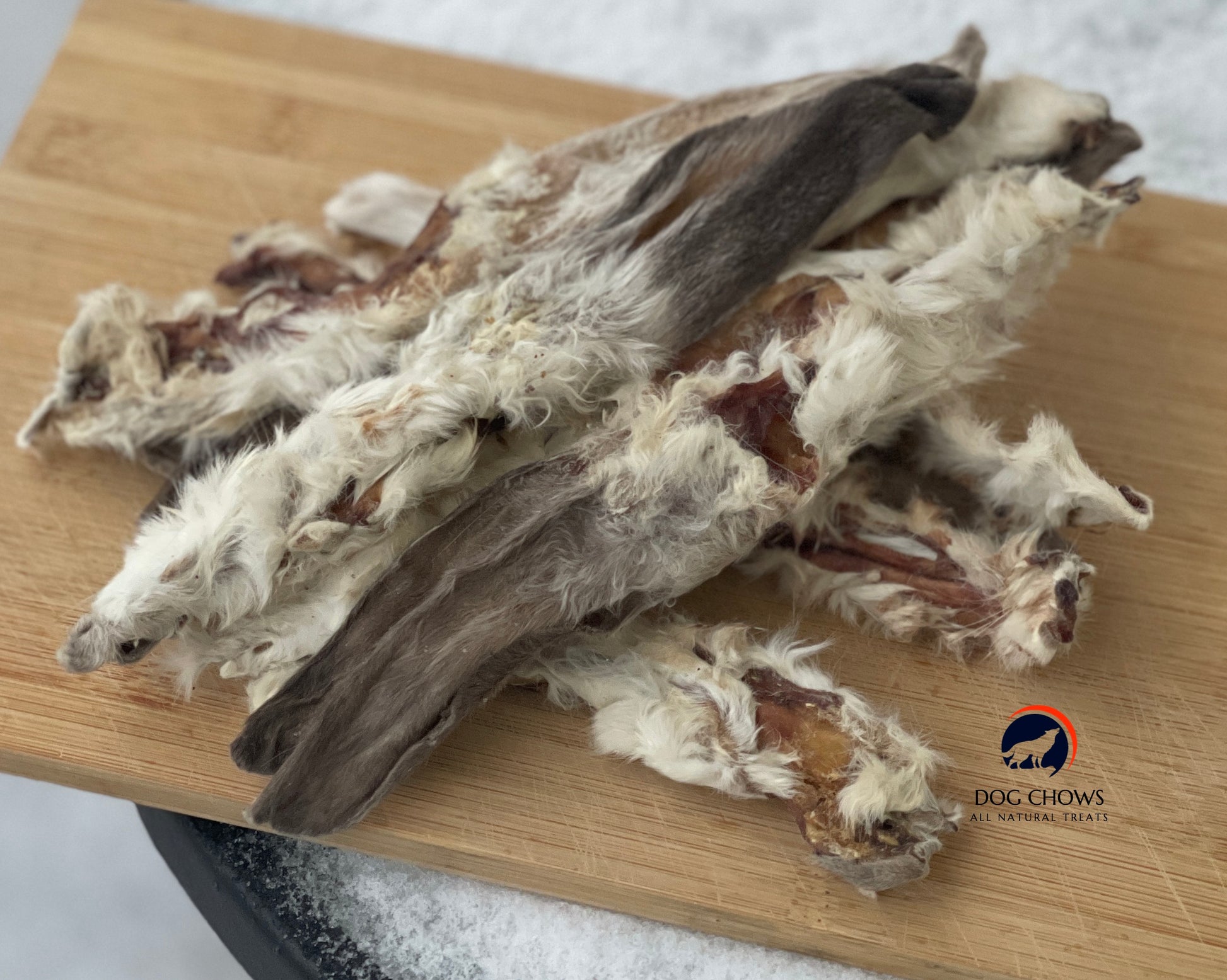 Rabbit Ears with Hair 20 pieces 200 grams, all natural. Dog treat Rabbit ears with fur, dehydrated, dried natural snack, chews for dogs - Vesta Market