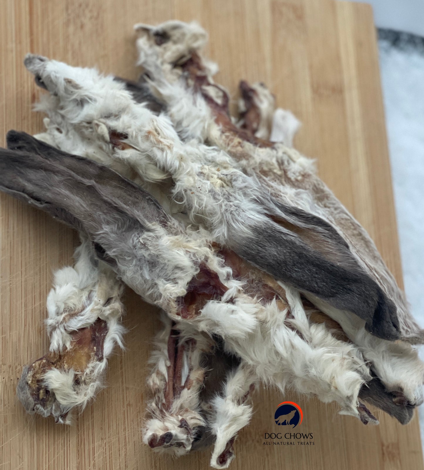 Rabbit Ears with Hair 20 pieces 200 grams, all natural. Dog treat Rabbit ears with fur, dehydrated, dried natural snack, chews for dogs - Vesta Market