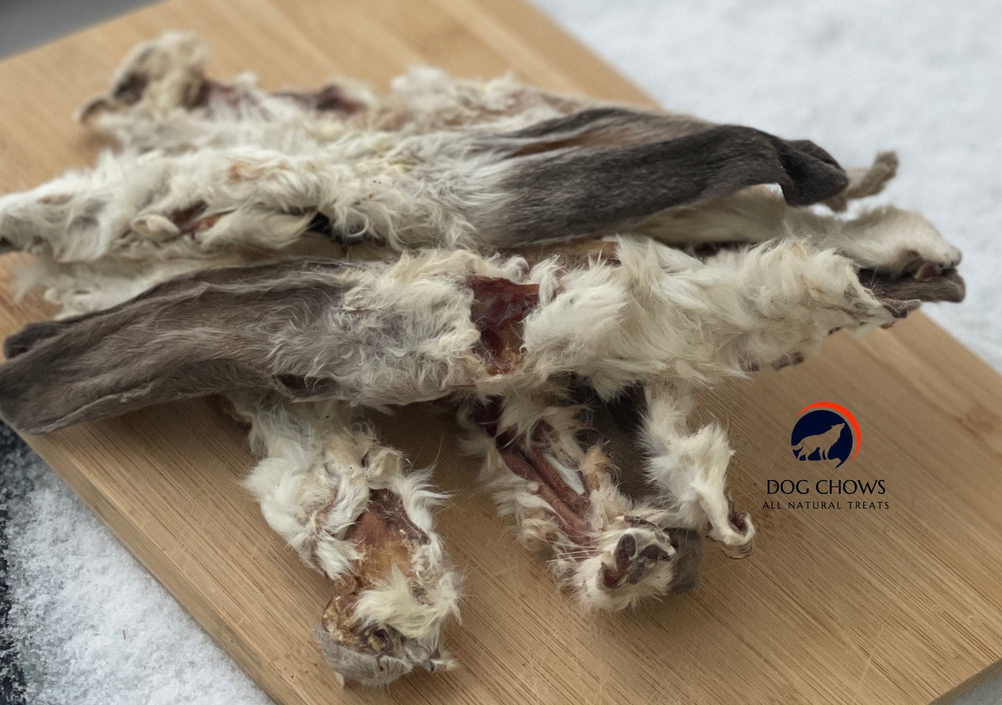 Rabbit Ears with Hair 20 pieces 200 grams, all natural. Dog treat Rabbit ears with fur, dehydrated, dried natural snack, chews for dogs - Vesta Market